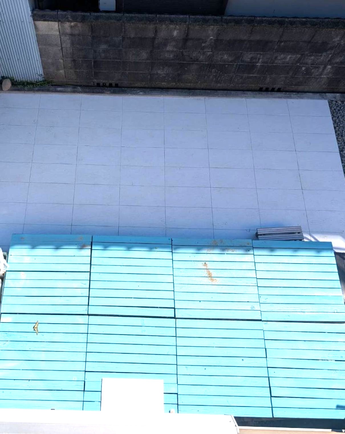 続タイル敷き工事